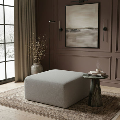 Arc - Boucle Fabric Ottoman