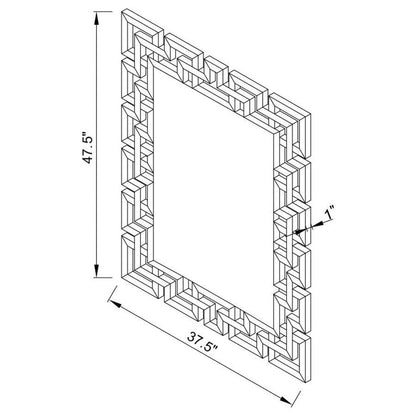 Forman - Espejo de pared griego entrelazado sin marco - Plata