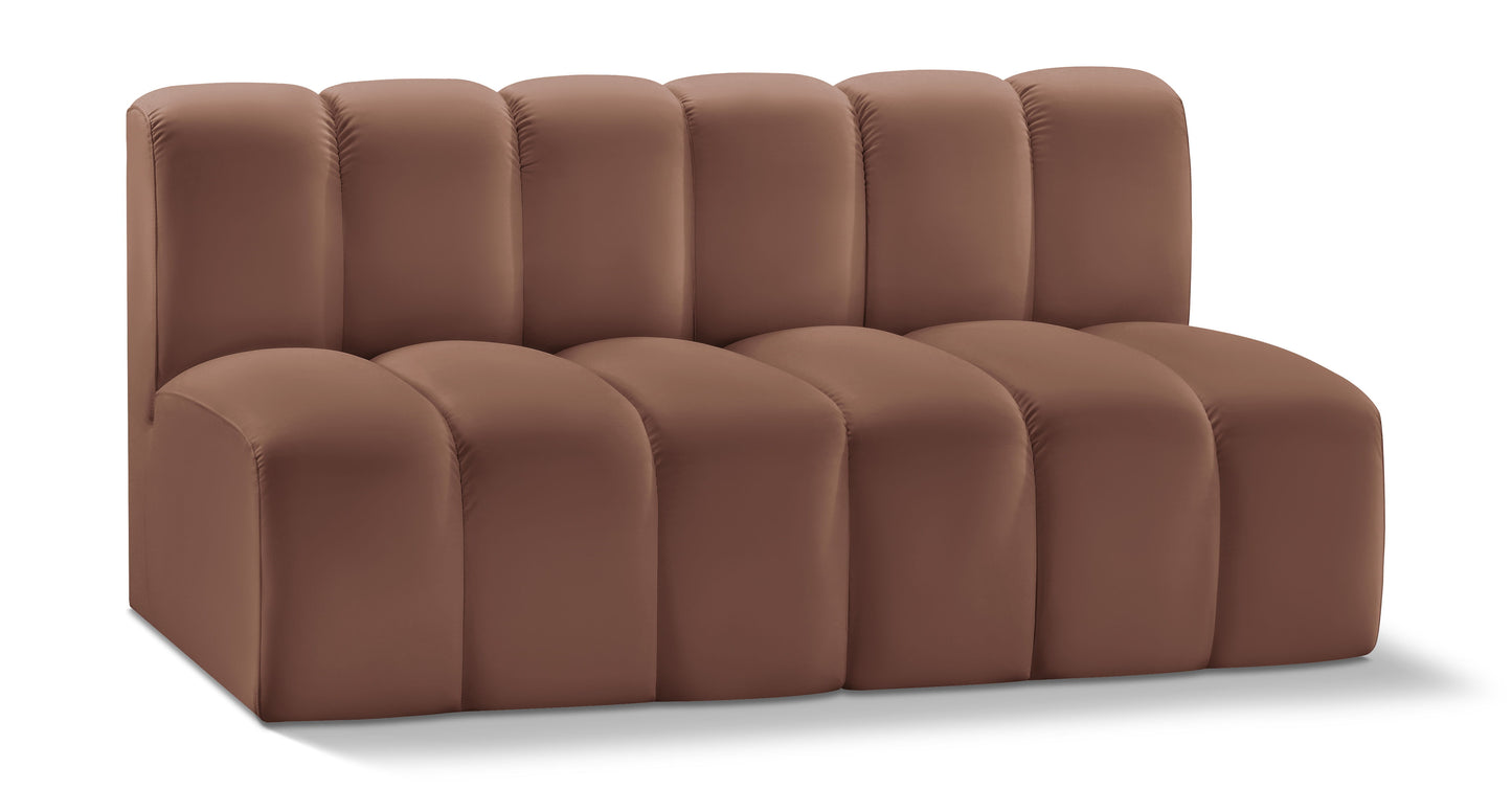Arc - Faux Leather 2 Seats Modular Sofa