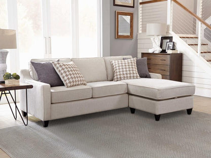 Mcloughlin - Upholstered Sloped Arm Sectional Sofa - Platinum