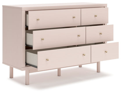 Wistenpine - Blush - Six Drawer Dresser