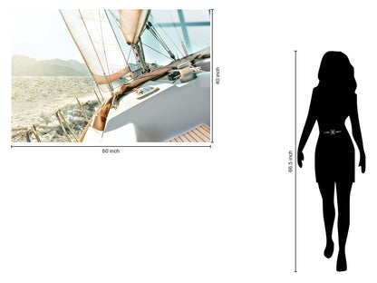 "Sailing Serenity" Tempered Glass - Light Blue