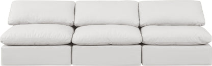 Indulge - Faux Leather 3 Seat Modular Armless Sofa