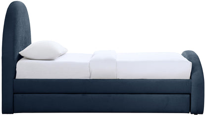 Andaz - Chenille Fabric Upholstered Trundle Bed