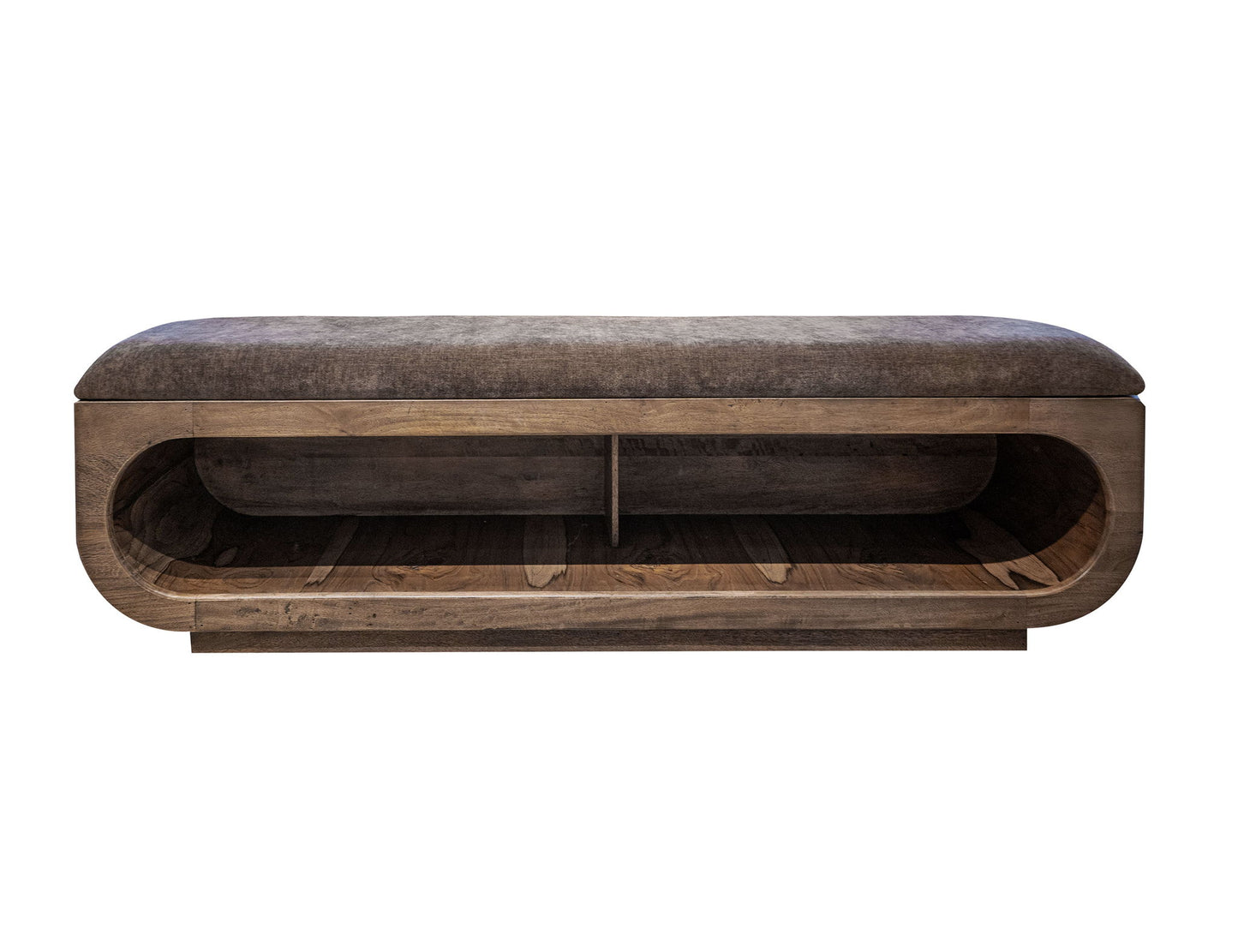Balam - Wooden Bench With A Cushioned Seat