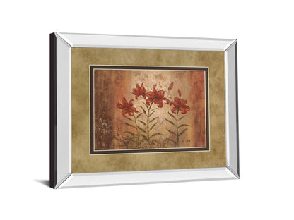 The Lily Style By Vivian Flasch - Mirror Framed Print Wall Art - Light Brown