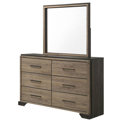 Baker - 6-Drawer Dresser With Mirror - Light Taupe