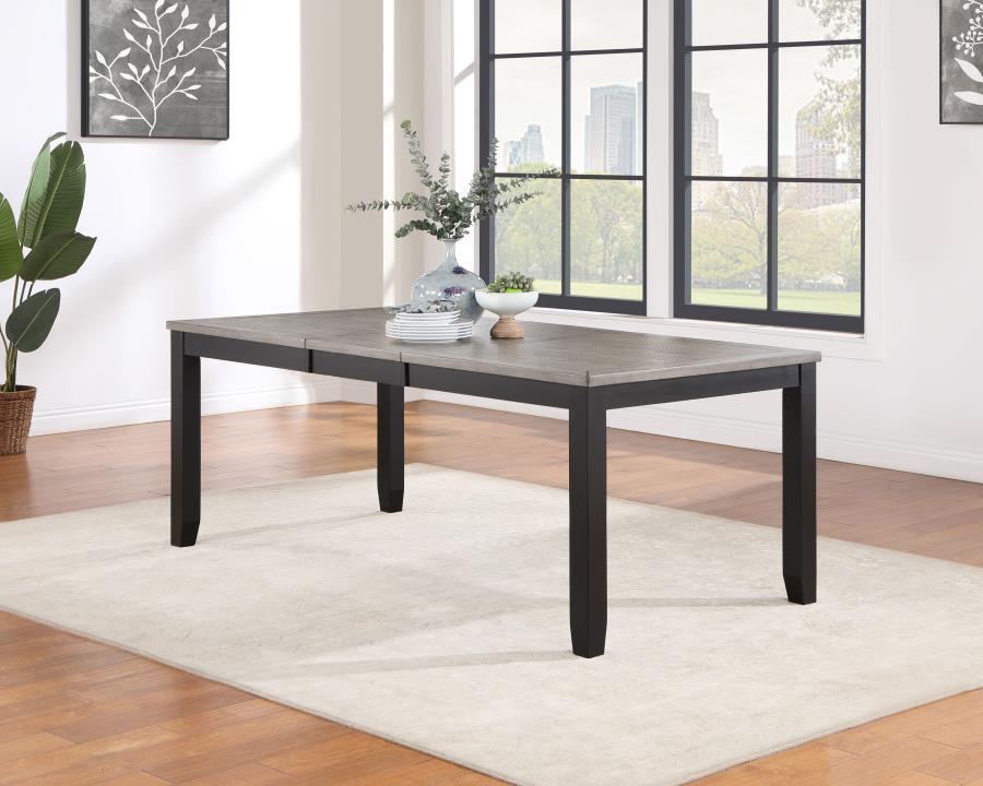 Elodie - Rectangular Extension Leaf Dining Table - Black