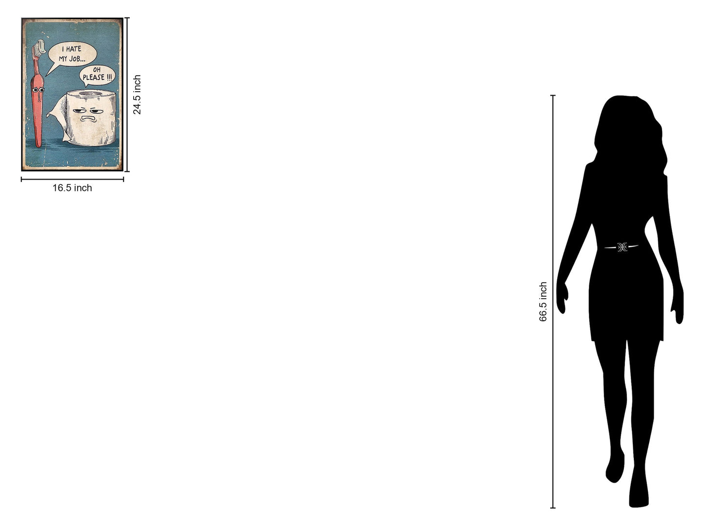 "Dirty Jobs" Canvas In Frame - Black / Blue