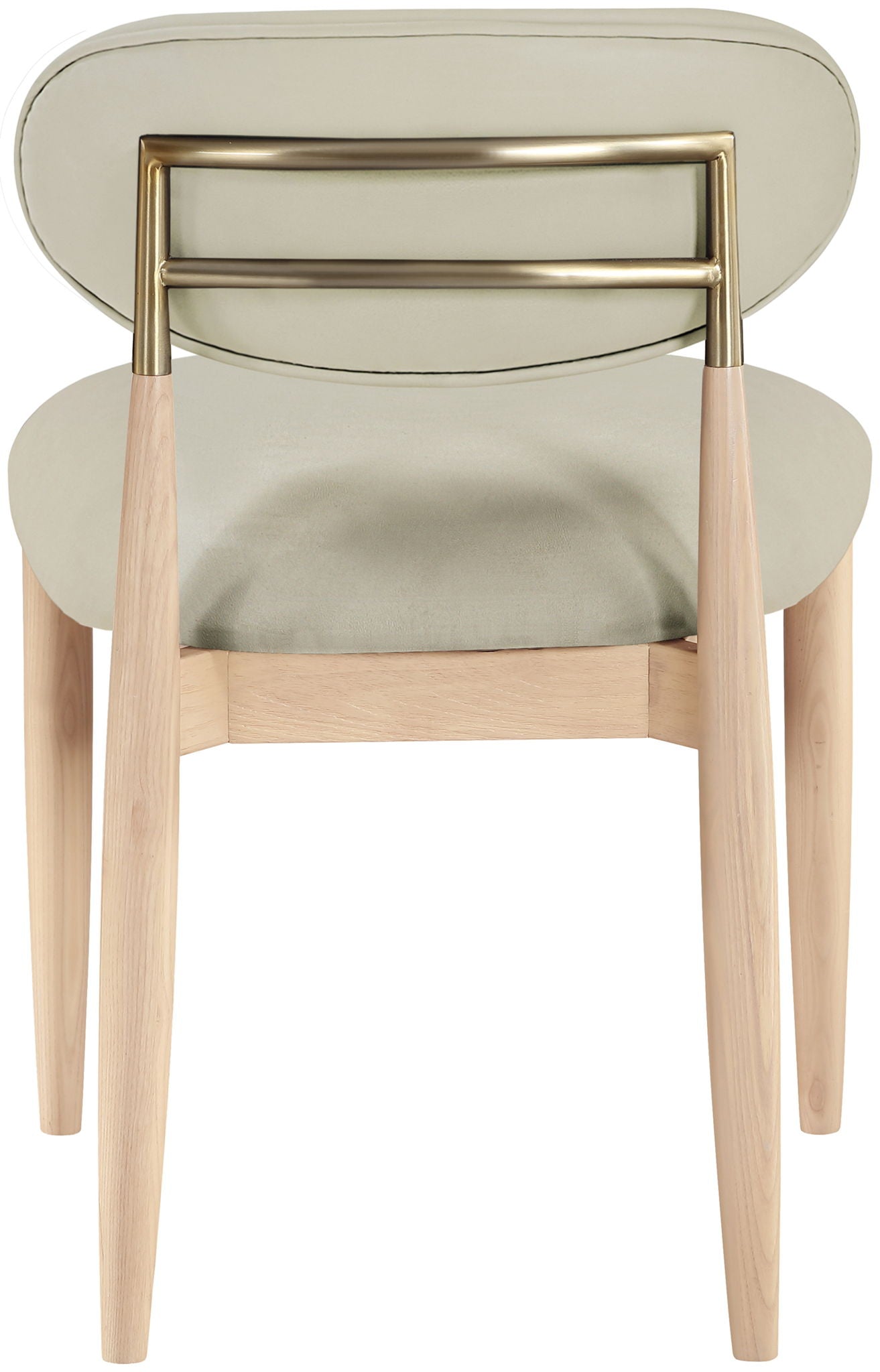 Riccio - Faux Leather Dining Side Chair (Set of 2) - Natural Frame