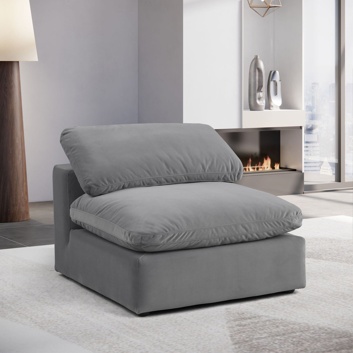 Comfy - Velvet Armless Chair