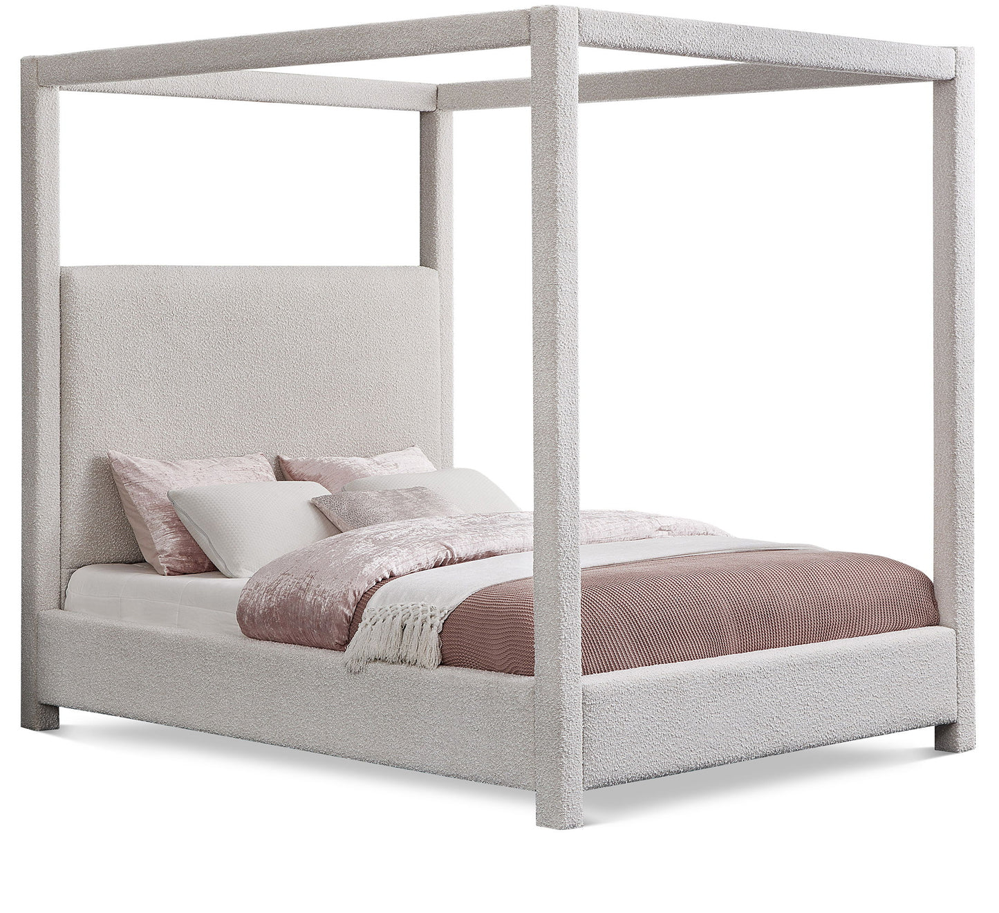 Eden - Boucle Fabric Upholstered Bed