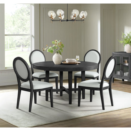 Versailles - Contemporary Round Dining Table - Black