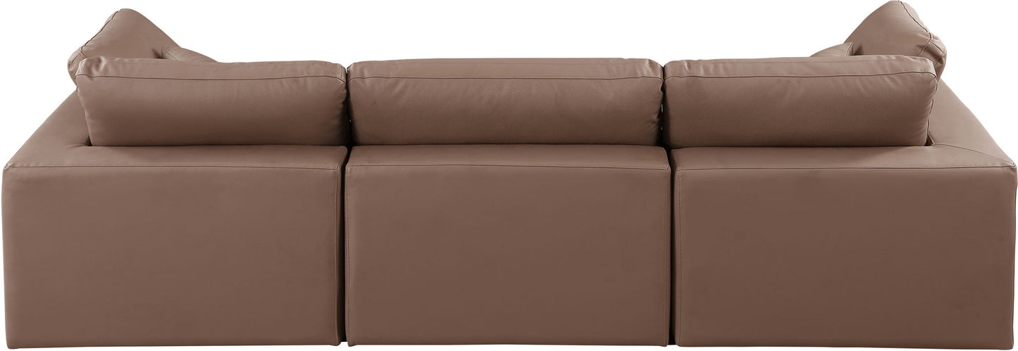 Comfy - Faux Leather Modular Sofa 3 Seats