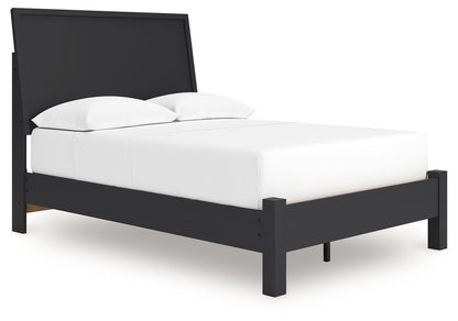 Danziar - Cama panel con pie de cama bajo