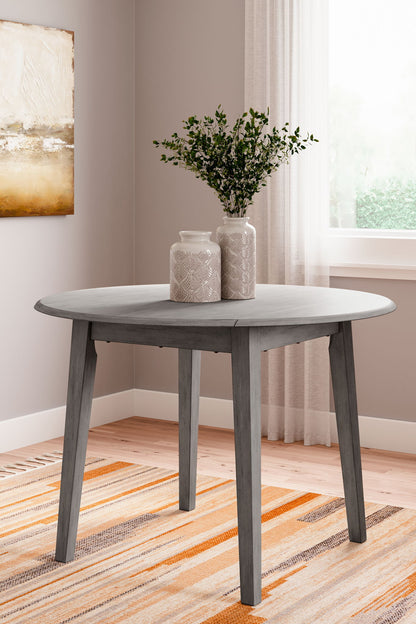 Shullden - Gris - 5 piezas. - Mesa abatible, 4 sillas auxiliares