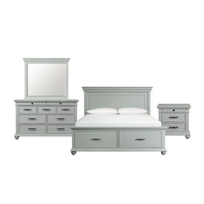 Slater - Juego de dormitorio con plataforma y almacenamiento