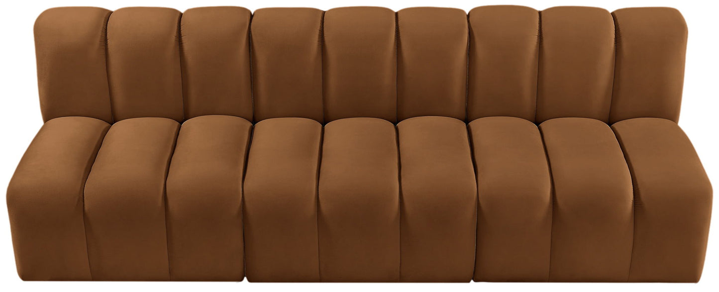 Arc - Velvet 3 Piece Modular Straight Sofa