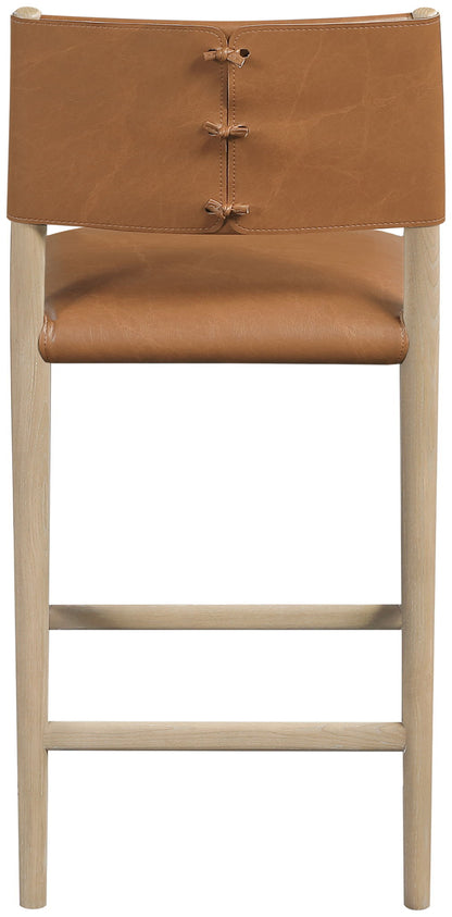 Andie - Vegan Leather Upholstered Counter Stool - Natural Base