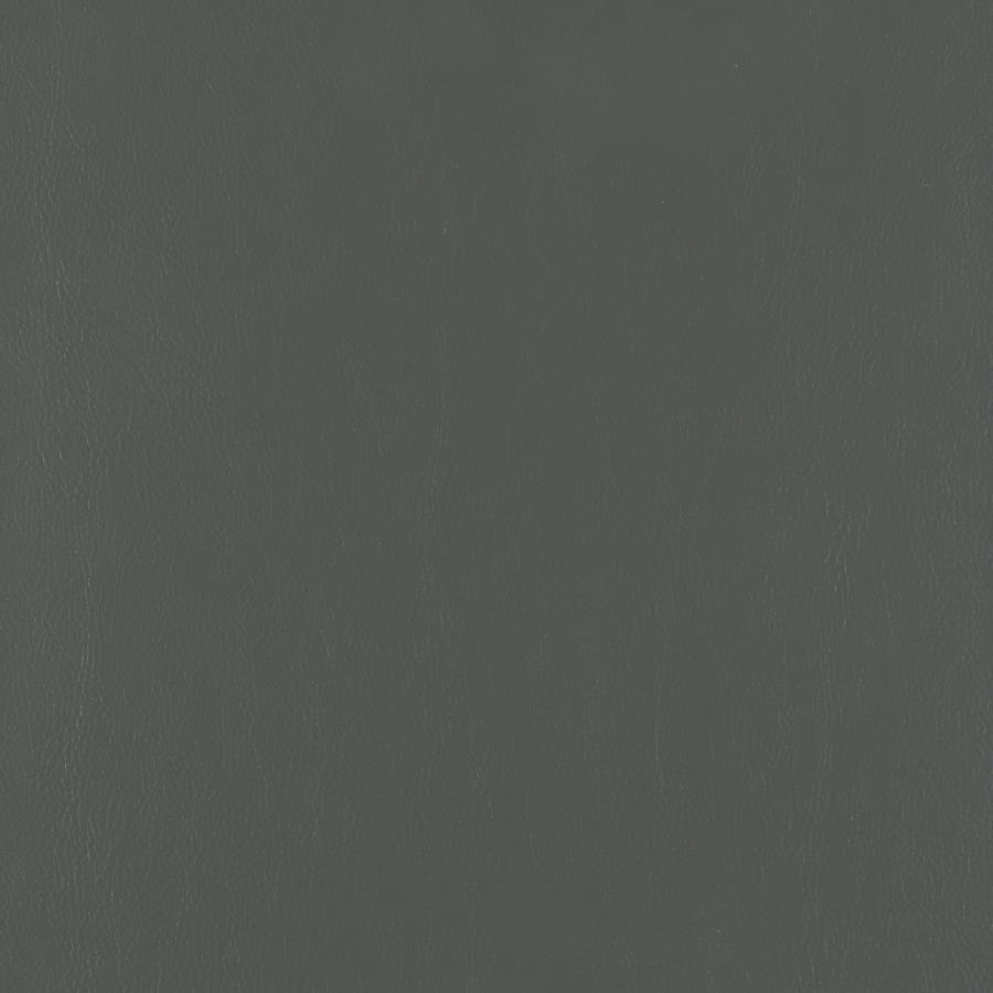 Afshan - Taburete de tocador con cojín acolchado cuadrado tapizado - Gris oscuro