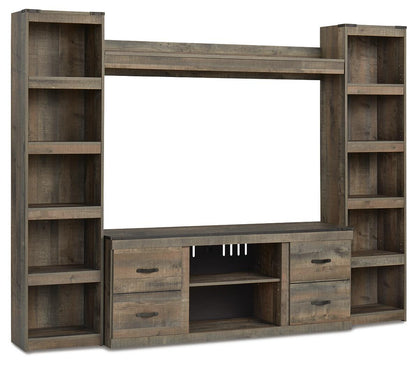 Trinell - Centro de entretenimiento de 4 piezas con soporte para TV de 60"
