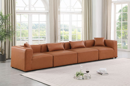 Cube - Modular 4 Piece Sofa - Cognac