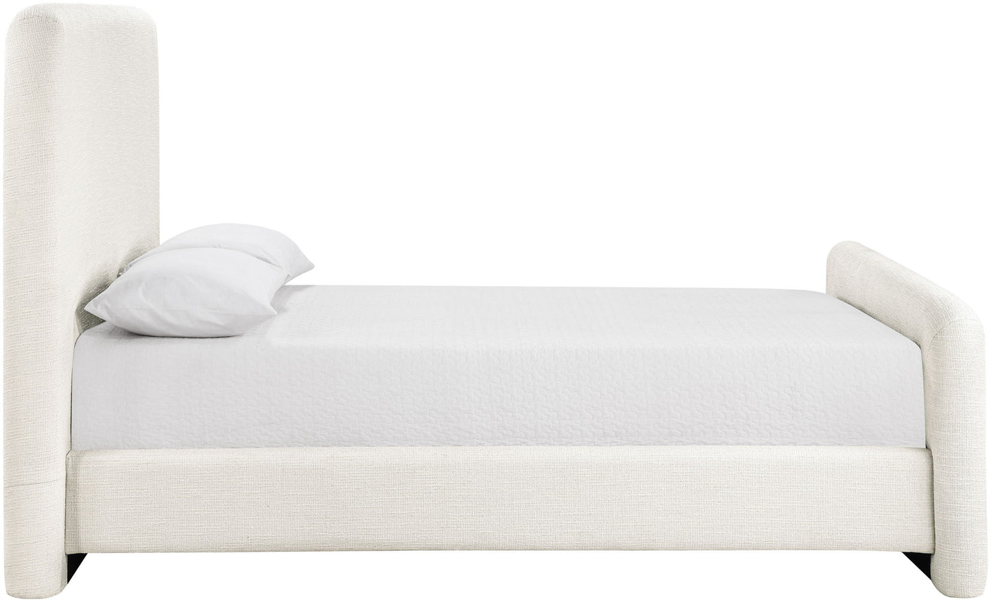 Fira - Linen Textured Fabric Upholstered Bed