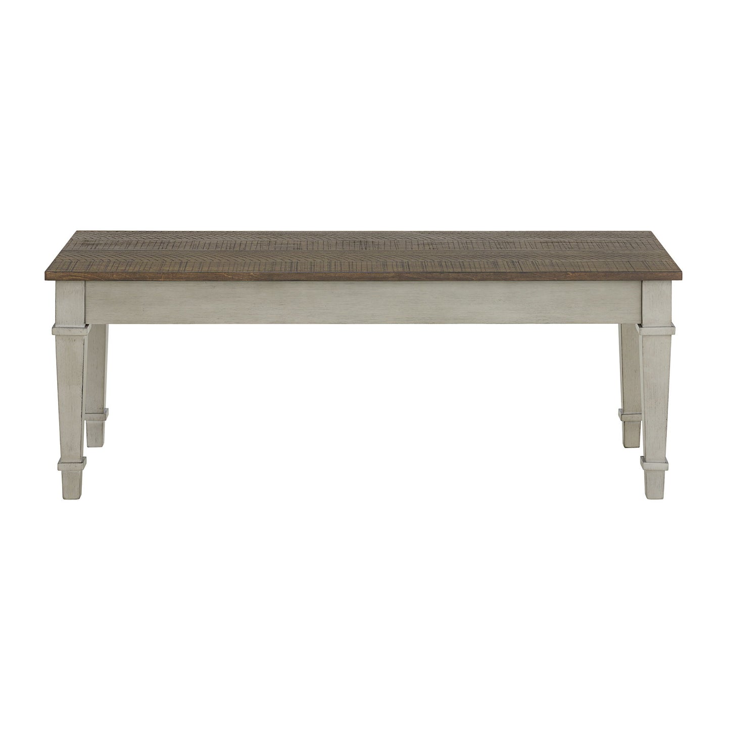 Farmington - Storage Dining Bench - Medium Brown And Washed Stone