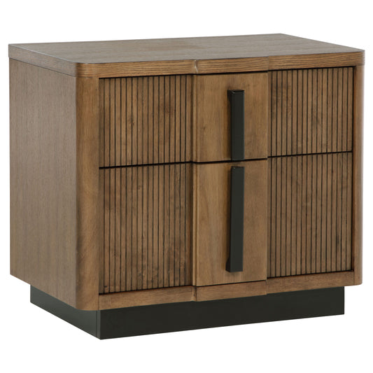 Terrace - 2-Drawer Nightstand Bedside Table - Ash Brown