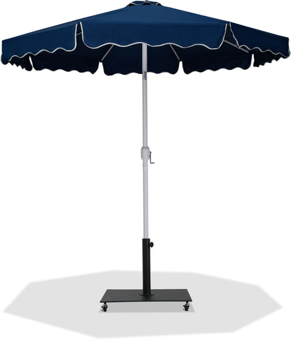 Amalfi - Aluminum Patio Umbrella - Black Base / White Pole