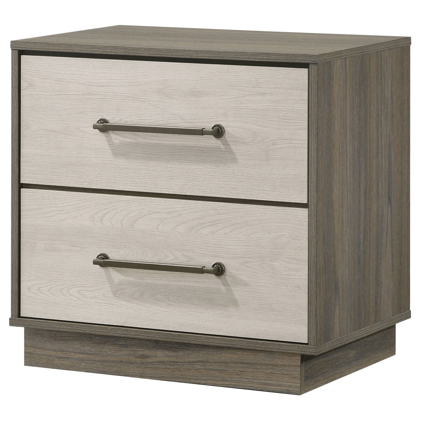 Fenwick - 2-Drawer Nightstand Bedside Table - Gray Oak