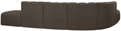 Arc - Boucle Fabric 7 Piece Corner Modular Sofa