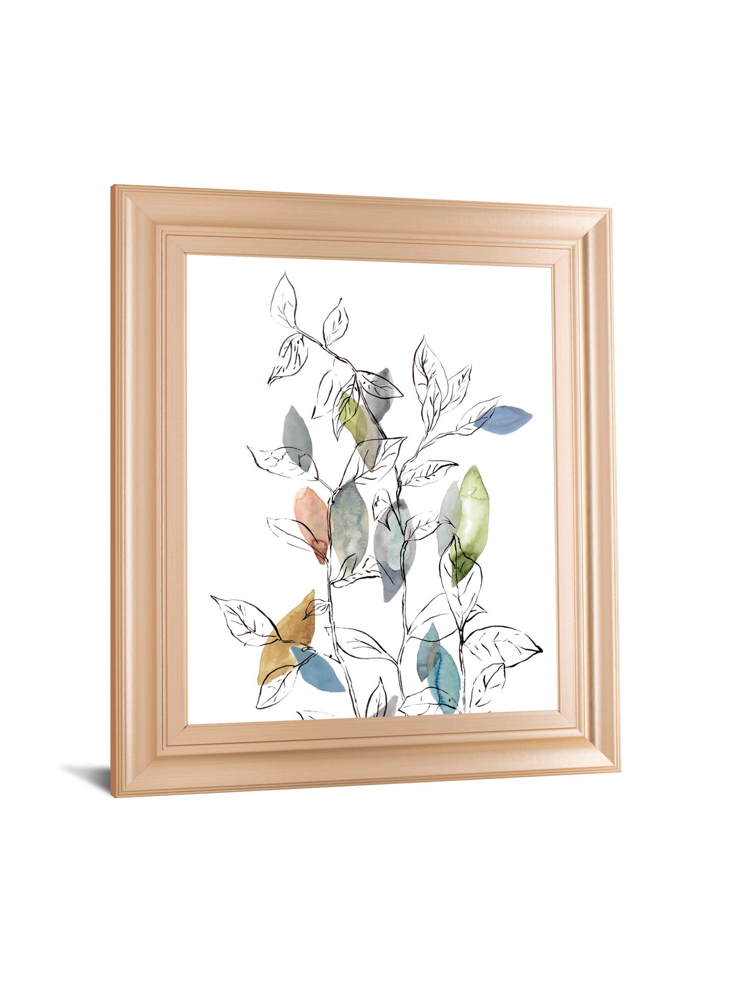Spring Leaves I By Meyers, R. - Framed Print Wall Art - White