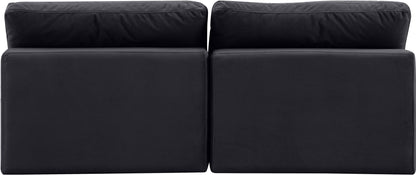 Comfy - Velvet Modular Armless Sofa 2 Seats