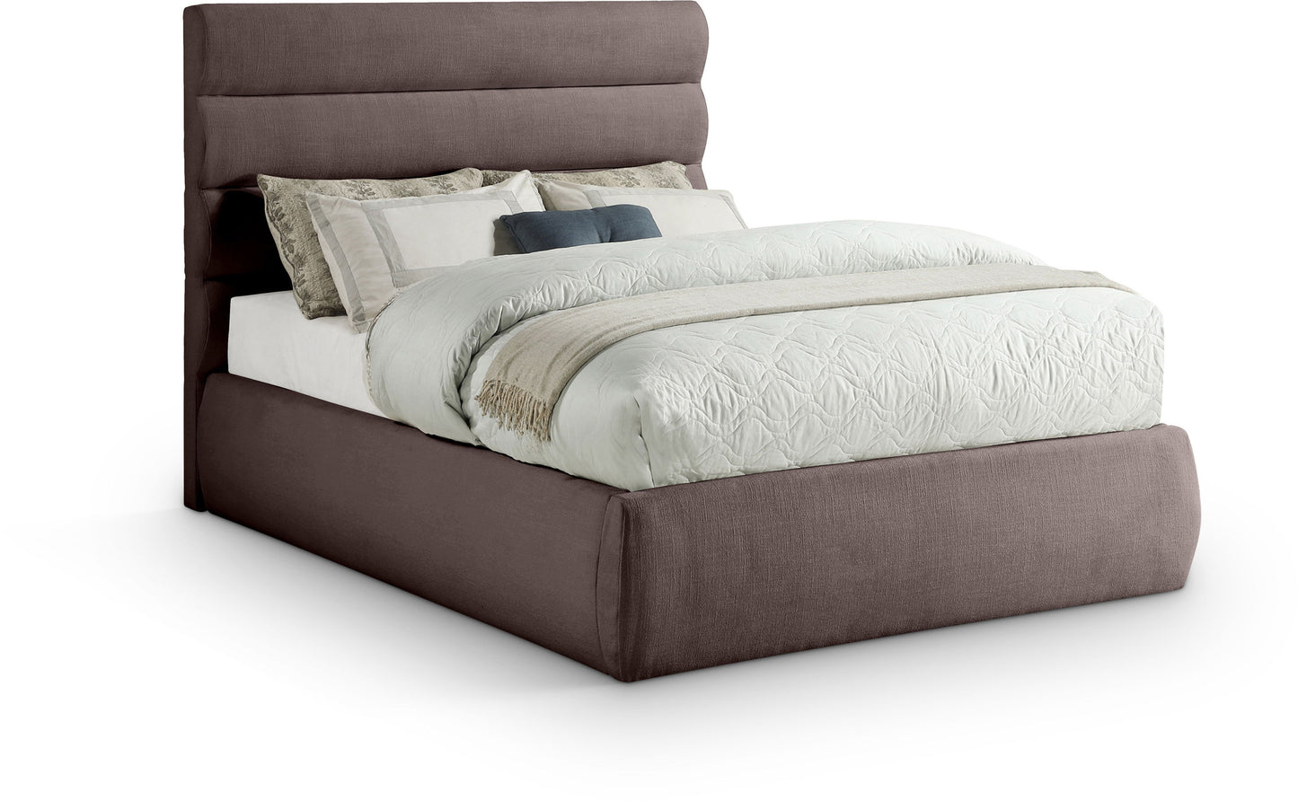 Adam - Linen Fabric Bed With 52" Headboard