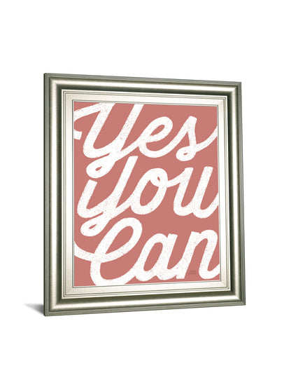 Positivity V By Laura Marshall - Framed Print Wall Art - Pink