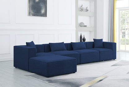 Cube - Linen 5 Piece Modular Sectional With Chaise