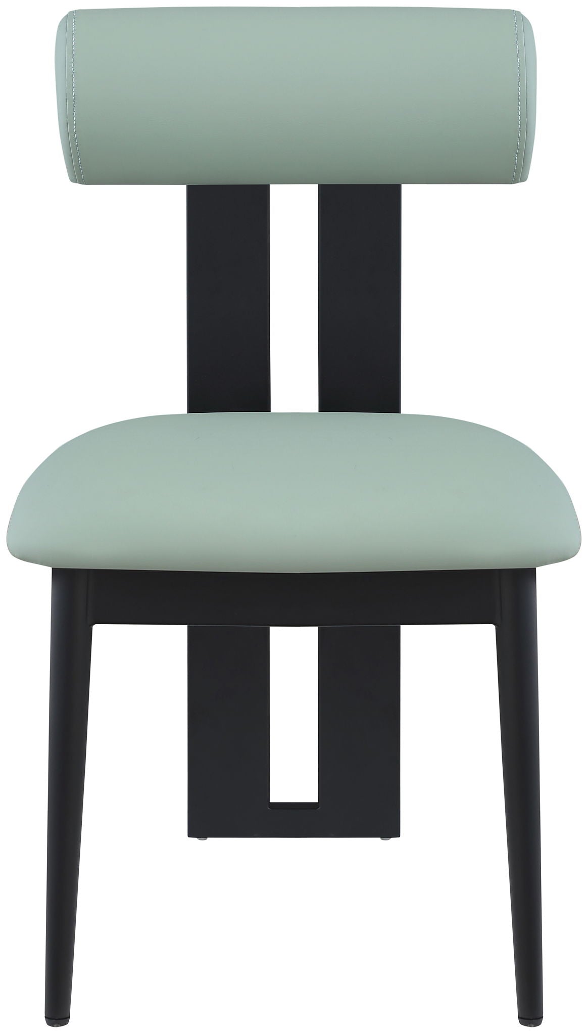 Dario - Faux Leather Dining Chair With Black Frame (Set of 2)