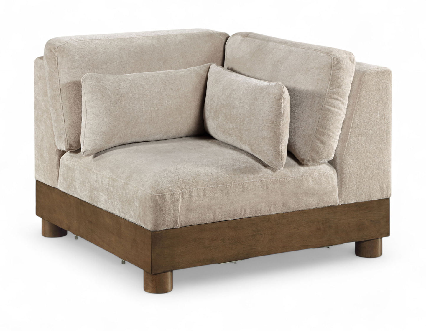 Turin - Fabric Upholstered Modular Corner Chair - Taupe