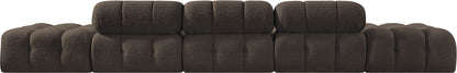 Ames - 5 Piece Boucle Upholstered Modular Sofa With 2 Armless Seats