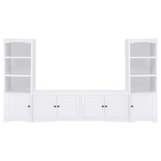 Laughlin - 3-piece Entertainment Center TV Stand - White