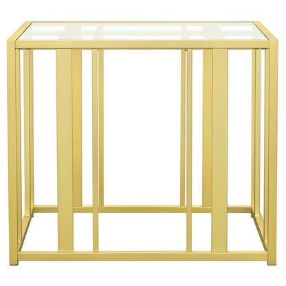 Adri - Rectangular Glass Top Side End Table