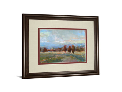 River Run By Louis Bourne - Framed Print Wall Art - Light Blue