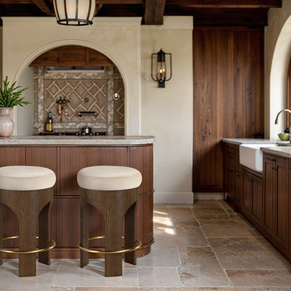 Bocceli - Counter Stool - Brown Base