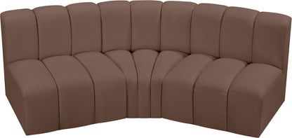 Arc - Faux Leather 3 Piece Modular Corner Sofa