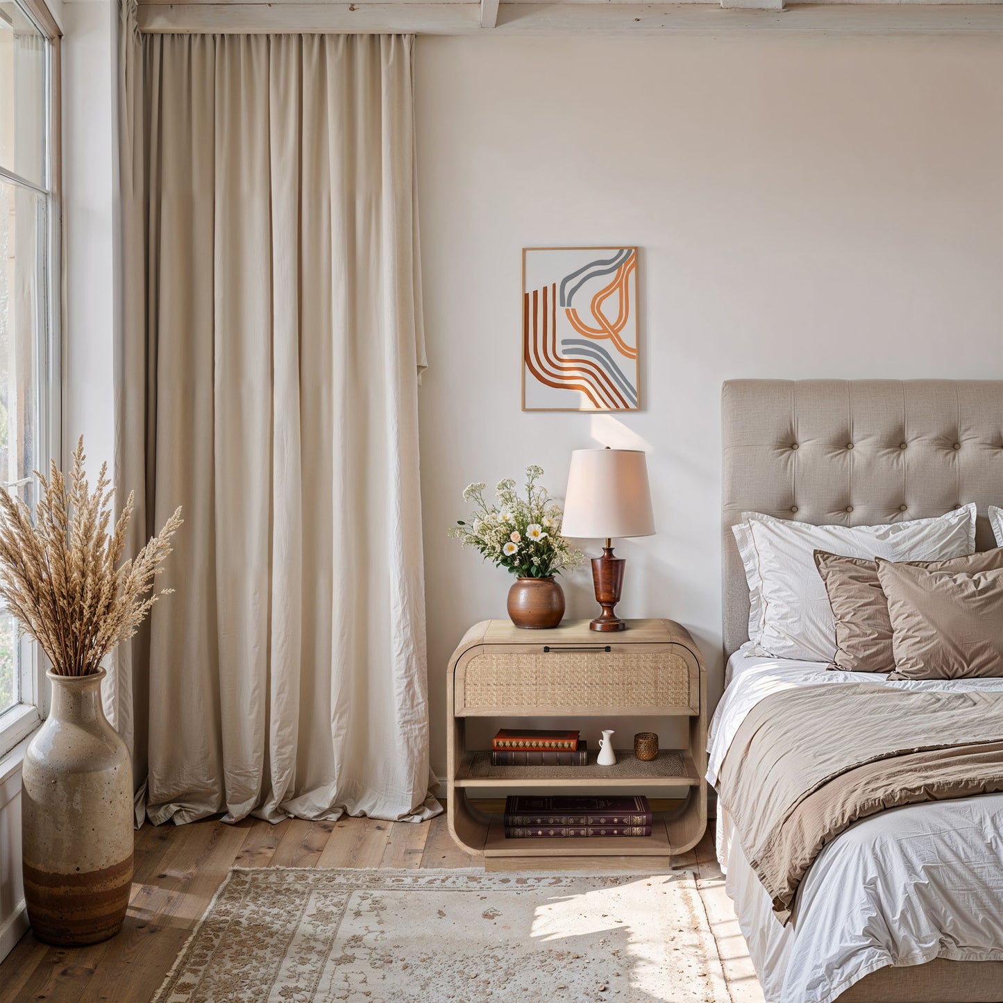 Windsor - Rubberwood Night Stand - Natural