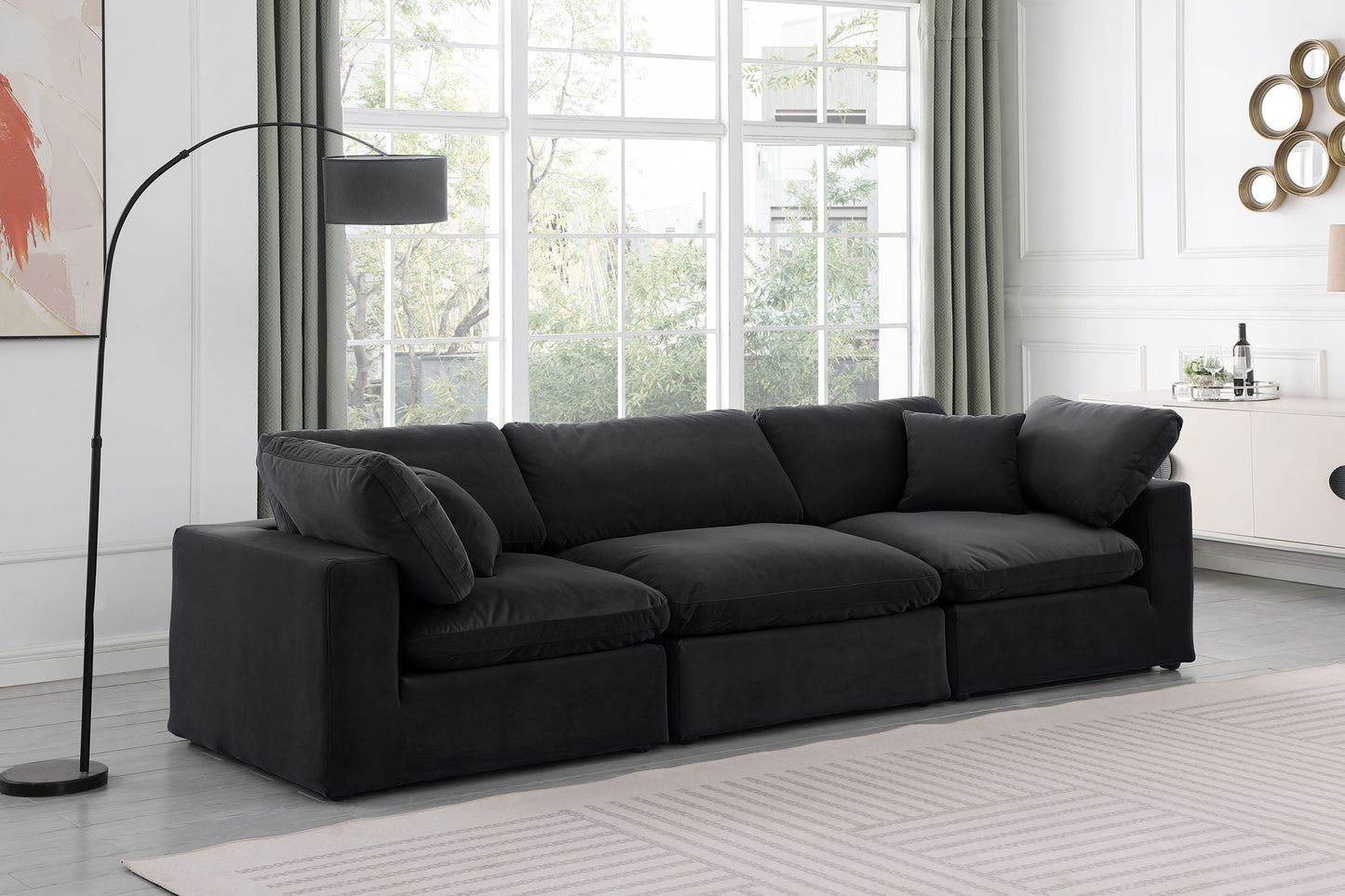 Comfy - Velvet Modular Sofa 3 Seats
