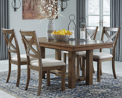 Moriville - Marrón grisáceo - Mesa extensible rectangular para comedor