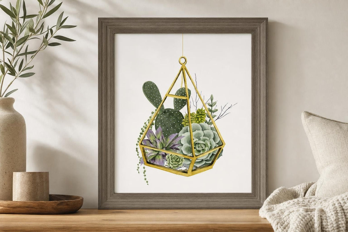22x26 Wild Terrarium I By Grace Popp - Green