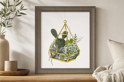 22x26 Wild Terrarium I By Grace Popp - Green